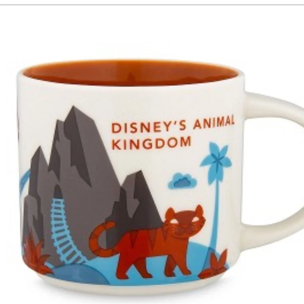 Disney Parks X Starbucks Animal Kingdom Coffee Mug Tea You Are Here NWOB No Box